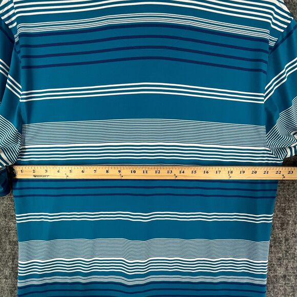 Brooks Brothers Shirt Men Extra Large Blue Polo Golf Career Casual Rugby Striped - Picture 8 of 11